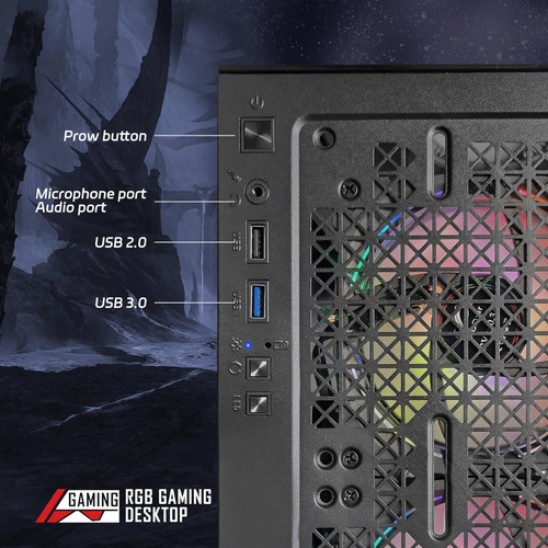 Pc De Escritorio Para Juegos Stgaubron, Radeon Rx G Gddr5, I