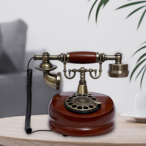Teléfono Con Cable, Teléfono Fijo Antiguo, Dial Giratorio