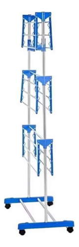 Varal De Chão Vertical Dobrável 3 Andares Rodinha Perfeito