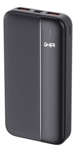 Batería De Respaldo Ghía Power Bank 20 000 Mah Color Negro