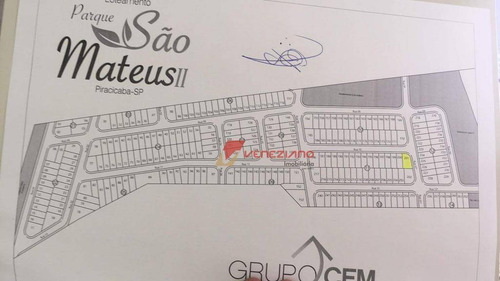 Imagem 2 de 3 de Terreno À Venda, 354 M² No Loteamento São Matues Ii Piracicaba/sp - Te0561