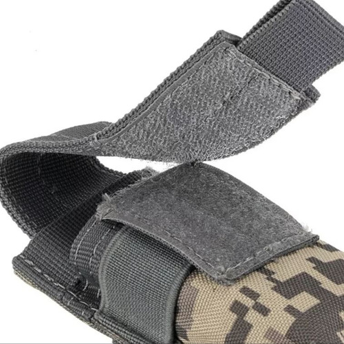 Pouch Multiuso Edc Porta Cargador Cinturón Molle Policial Gris Pixel Camo