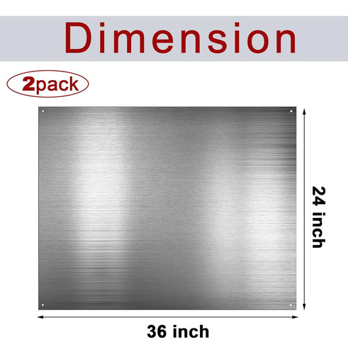 Estufa De Acero Inoxidable Para Protector De Pared De 24x36