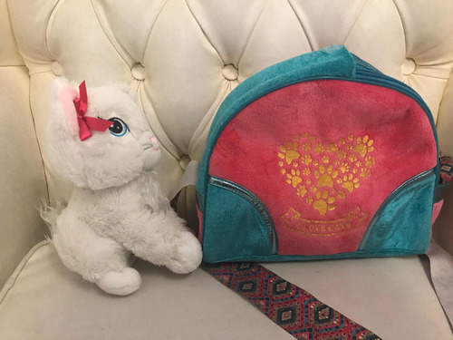 Juguete. Gatita De Peluche Con Bolsa De Transporte