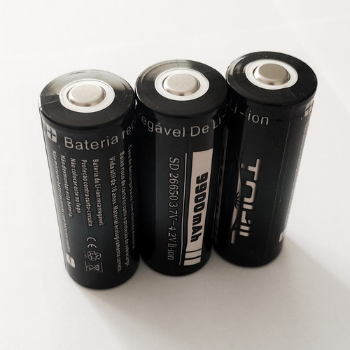 6 Baterías Li Ion Recargable Sd 26650 3.7v - 4.2v 9900mah