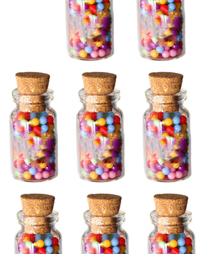 Frascos De Vidrio En Miniatura Para Casa De Macarrón