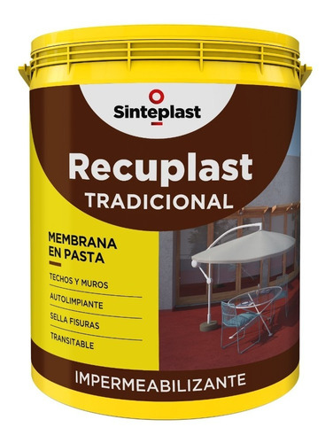 Recuplast Tradicional Membrana Pasta Imperm Techos/muros 20l