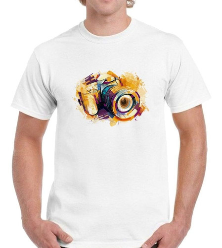 Remera De Hombre Camara Color Art Lente Pasion