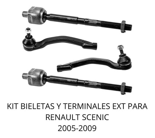 Kit Bieletas Y Terminales Ext Para Renault Scenic 2005-2009