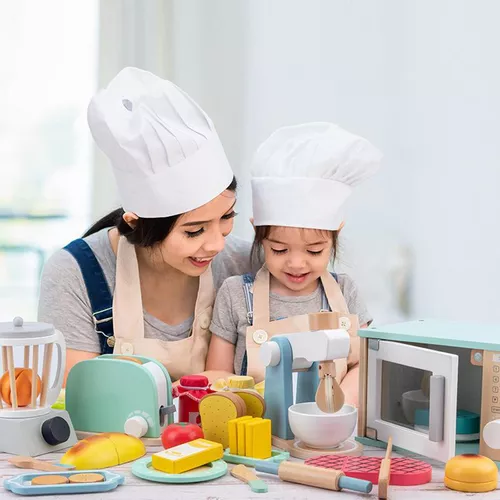 Jogo De Madeira Infantil, Máquina De Cozinha, Comida