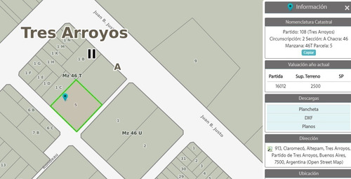 Imagen 3 de 10 de Vendemos Excepcional Lote En Tres Arroyos. Varios Destinos