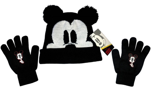 Imagem 1 de 4 de Kit Inverno Infantil Mickey Disney: Touca / Gorro + Luvas
