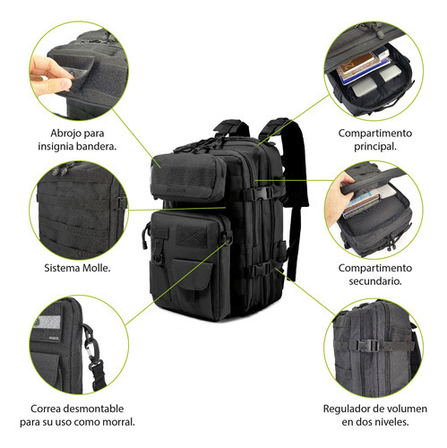 Mochila Kossok Rappel - Gran Capacidad - Viajes - Reforzada
