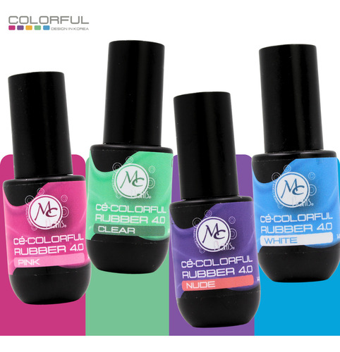 Rubber Gel Colorful De 14ml Para Uñas. Elige Color. Mc Nails Color Nude