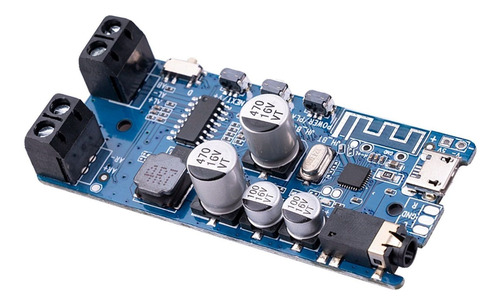 Imagen 2 de 9 de Amplificador De Potencia Bluetooth 5.0 Amplificador Azul