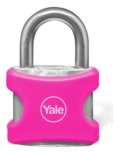Candado Yale Encauchetado Fucsia 32mm Aluminio (8856) Color Rosa