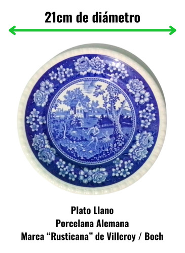 Plato Llano De 21cm Porcelana Alemana  Rusticana 