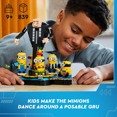 Lego Despicable Me 4 Figura De Gru Y Minions Construida Con