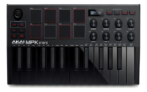Controlador Midi Akai Mpk3 Mini Gen 3 Mk3 Black 25 teclas