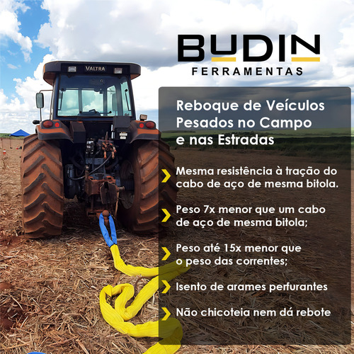 Cinta De Reboque Arraste 21 Toneladas 10 Mts Tubular Sling