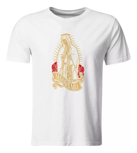 Camiseta Religiosa, Virgen Guadalupe, Playera Caballero M33