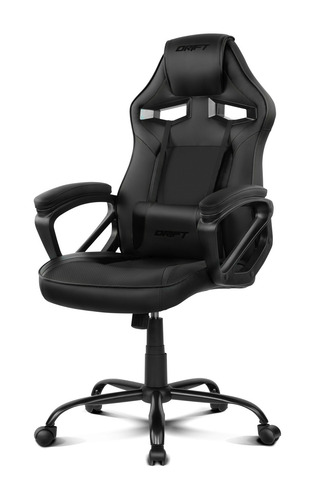 Imagen 3 de 5 de Silla de escritorio Drift DR50 gamer negra con tapizado de cuero sintético