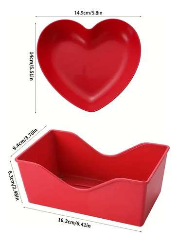 Plato De Ensalada, Plato De Postre 10 Pcs Plásticos Plato Rojo