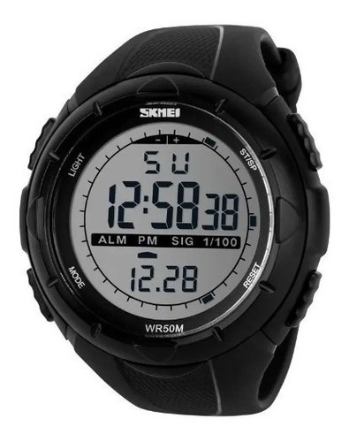 Reloj Hombre Skmei 1025 Sumergible Digital Alarma Cronometro Color De La Malla Negro