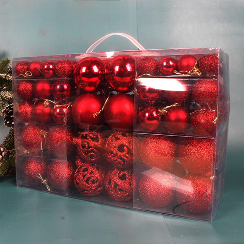 100 Unids Esferas Navideñas Adornos Decoración Inastillable