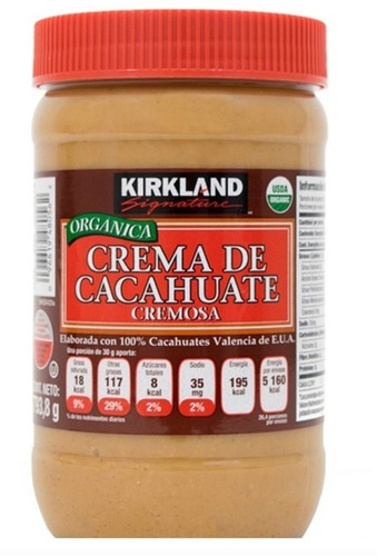 Crema De Cacahuate Cremosa Orgánica Kirkland 793.8gr