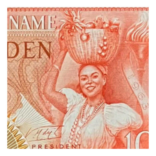 Surinam - 10 Gulden - Año 1963 - P #121 - Mujer Con Canasta