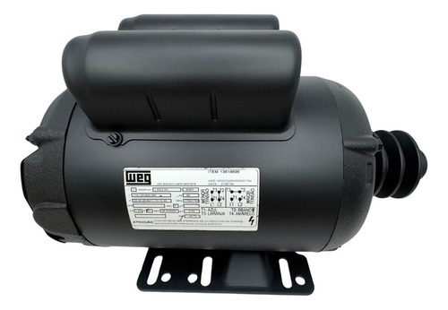 Motor Monofasico Polia Ferro Fundido Weg 2cv Baixa 4 Polos