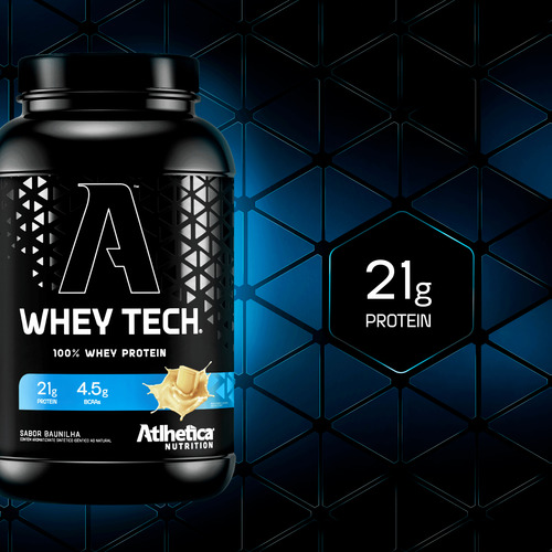 Proteina Whey Tech Blend Isolate 900 Gr Atlhetica Nutrition Vainilla