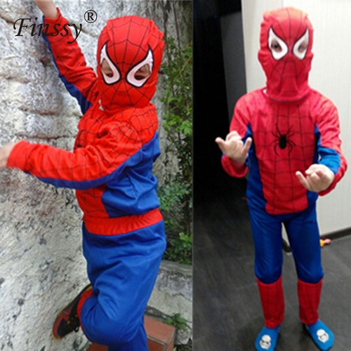 Fantasia Infantil Homem Aranha-kit Com 2 Conjuntos