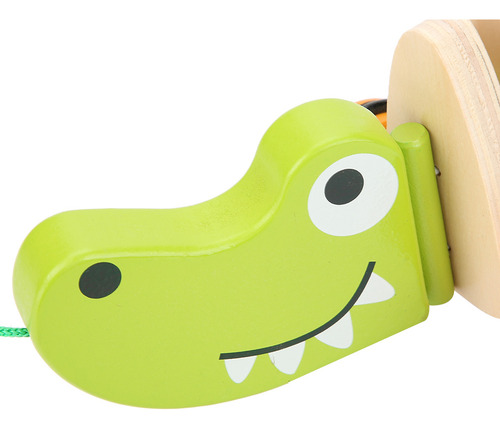Juguete De Madera Para Niños Pequeños Con Cuerda De Cocodril