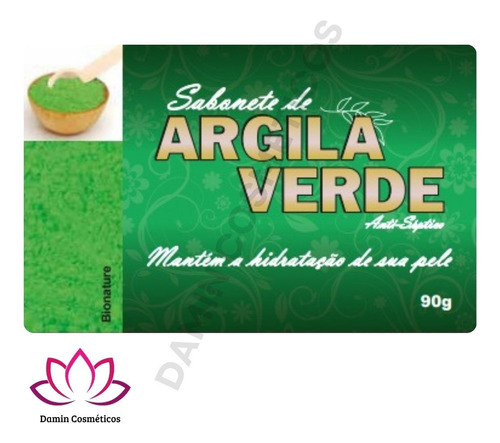 Sabonete De Argila Verde - Kit 6 Unidades