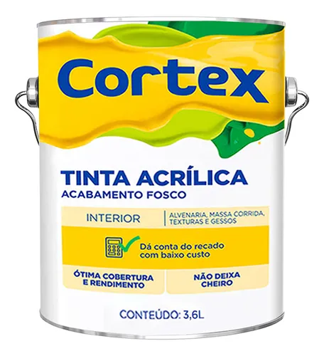 Tinta Látex Anti Mofo Parede Cotex 3,6l Escolha A Sua Cor. Menor preço em Tinta Látex Anti Mofo Parede Cotex 3,6l Escolha A Sua Cor.