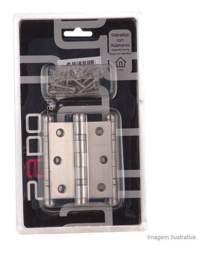 Dobradiça Pado Com Rolamento Cromada3025 Lote Com 7 Kits (Usado)