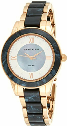 Reloj Anne Klein Material Policarbonato Brazalete Color Azul