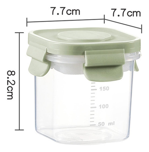 Caixa De Armazenamento De Iogurte Recipientes De 200ml Verde