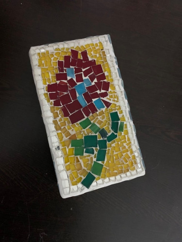 Caja Alhajero De Mosaico Rosa