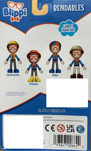Figura Blippi Bendables Buceo Flexible 13 Cm Altura