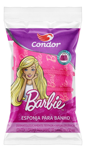 Esponja Infantil para Banho Barbie Condor