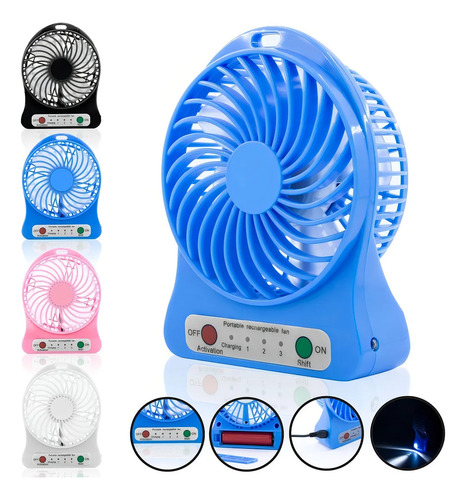 Lote 10pzs Mini Ventilador Fs03 Personal Recargable Mayoreo