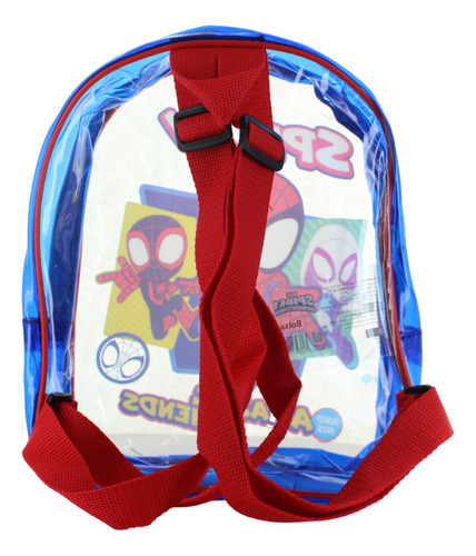 Spider Man Mochila Escolar Kinder Transparente Niño 87183 Color Azul