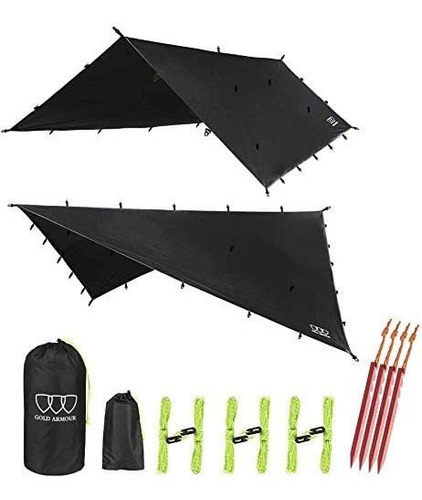 Toldo Gold Armour, Para Acampar, Ultraligero, Color Negro