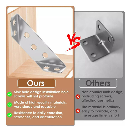 Z Conector Universal De Esquina Para Muebles De Acero