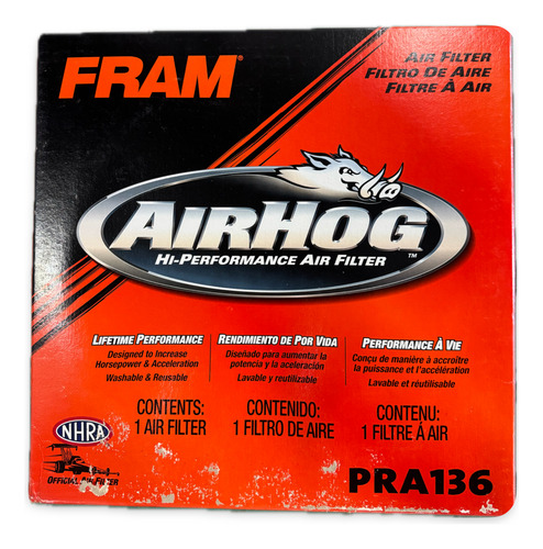 Filtro De Aire Airhog Fram Pra136 Equivalencia Gonher Ga-55