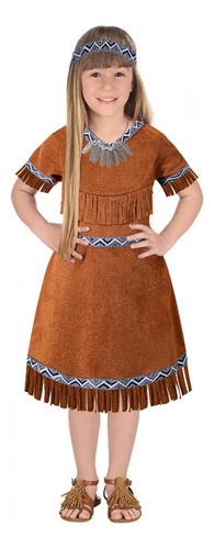 Bakjuno Disfraz De Indio Nativo Vestido Nativo Para Niñas Tr