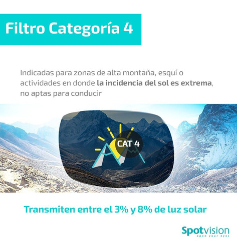 Anteojos Sol Nieve Ski Optitech Alhena Op183 Pl Cat 4
